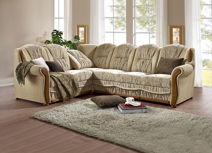 Polsterecken - Polsterecke mit Bettfunktion und Bettkasten, in Farbe BEIGE Ansicht 1