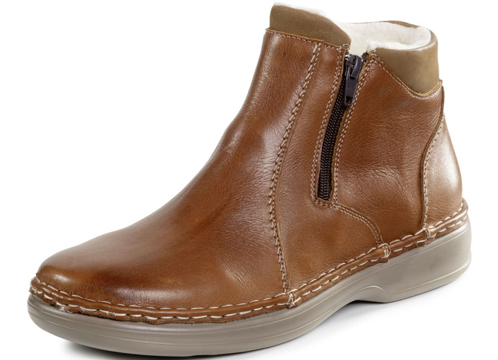 Stiefeletten - Stiefelette aus Nappaleder, in Größe 040 bis 046, in Farbe COGNAC Ansicht 1