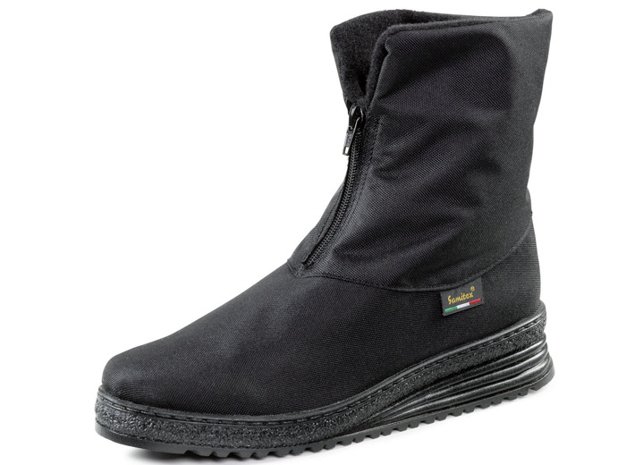 Stiefeletten - Stiefelette mit Frontreißverschluss, in Größe 040 bis 046, in Farbe SCHWARZ Ansicht 1