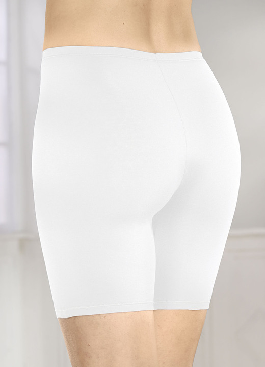 Schlüpfer - Dreierpack Longpants mit Elastan, in Größe 038 bis 054, in Farbe 3X WEISS Ansicht 1