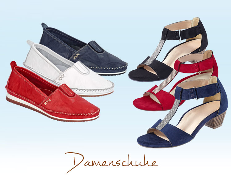 Elegante Damenschuhe in verschiedenen Weiten